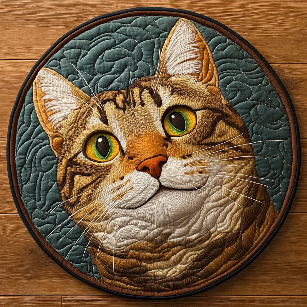 Curious Cat CP0505010CL Quilt Round Mat