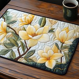 Golden Magnolia Quilted Placemat NCU0NT4204