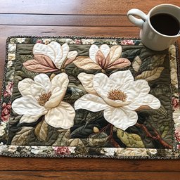 Midnight Magnolia Quilted Placemat NCU0NT4206