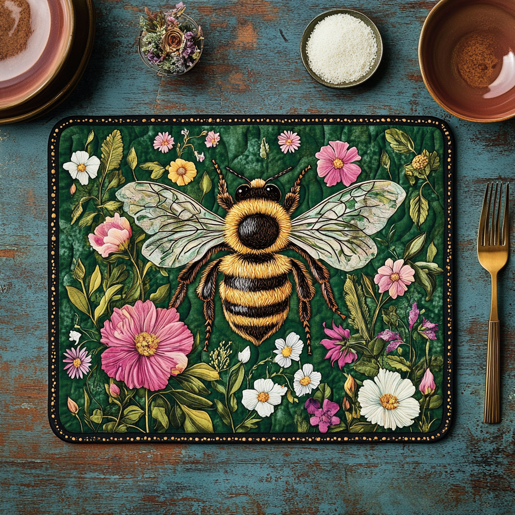 Vibrant Pollinator Quilted Place Mat NCU0VH2511