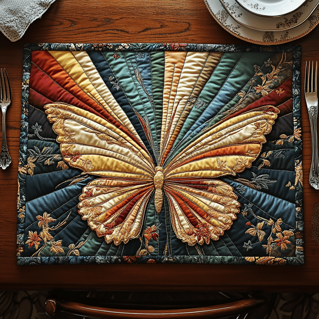 Wings in Bloom Quilted Place Mat NCU0DV3236