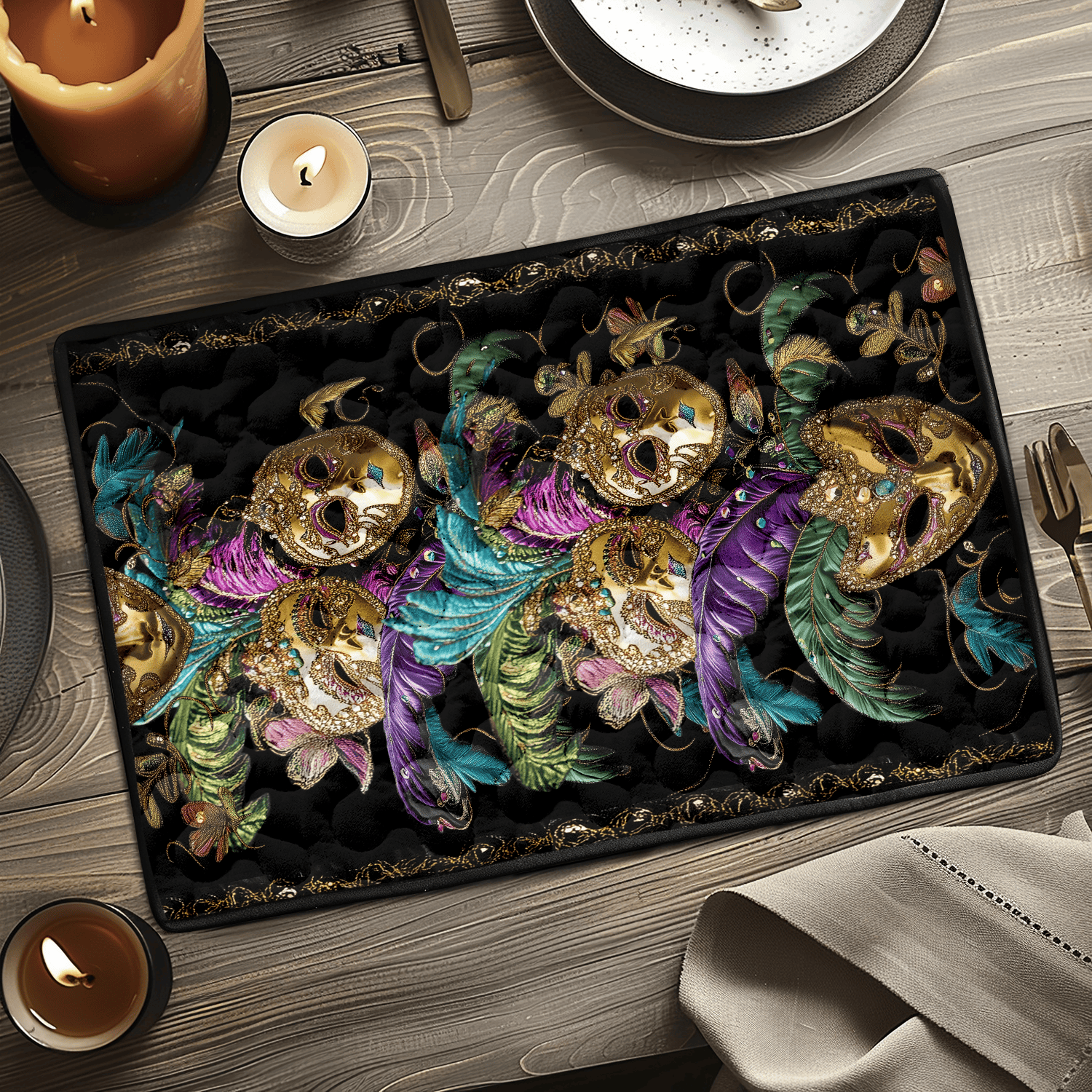 Feather Flourish Quilted Place Mat NCU0VH2737
