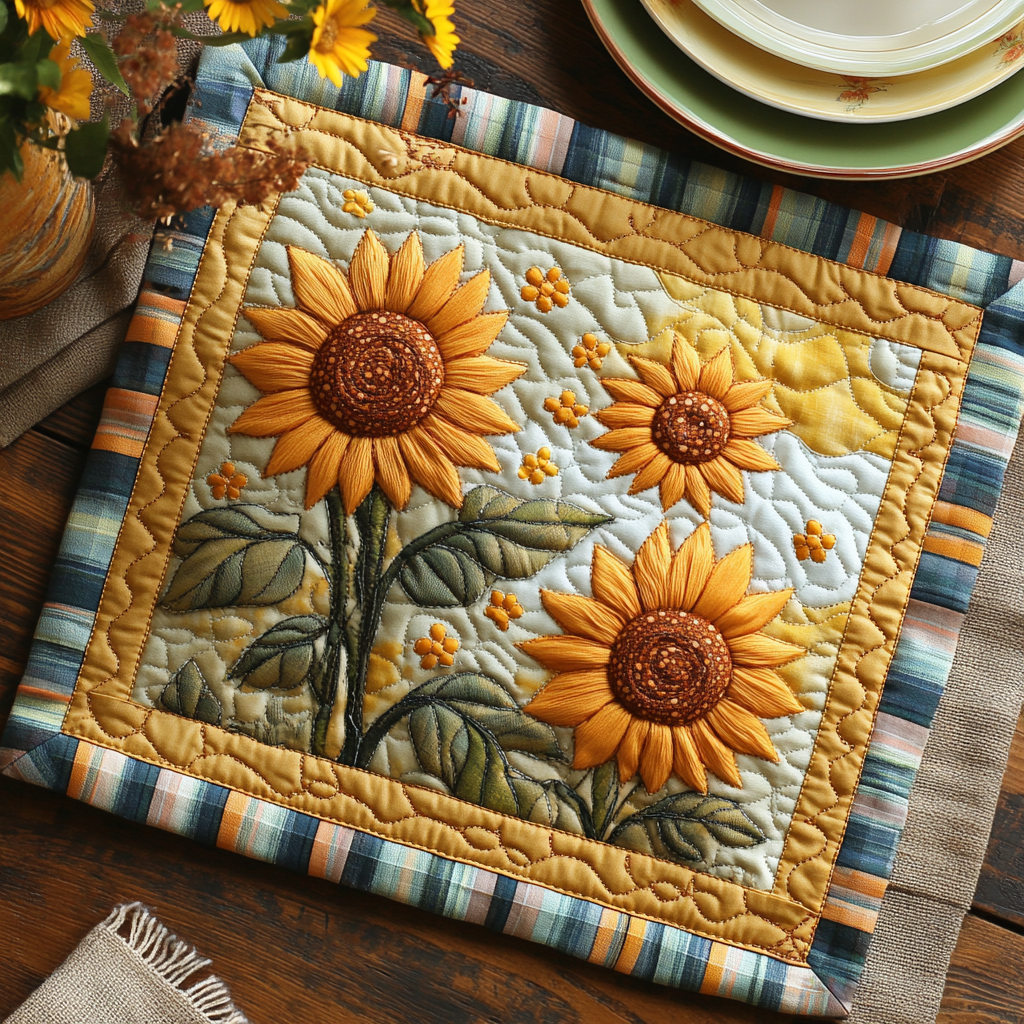 Sunny Serenity Quilted Place Mat NCU0DV3490