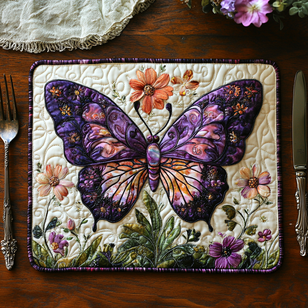 Papillon Charm Quilted Place Mat NCU0DV3235