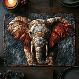 Elephant Elegance Quilted Place Mat NCU0DV3616