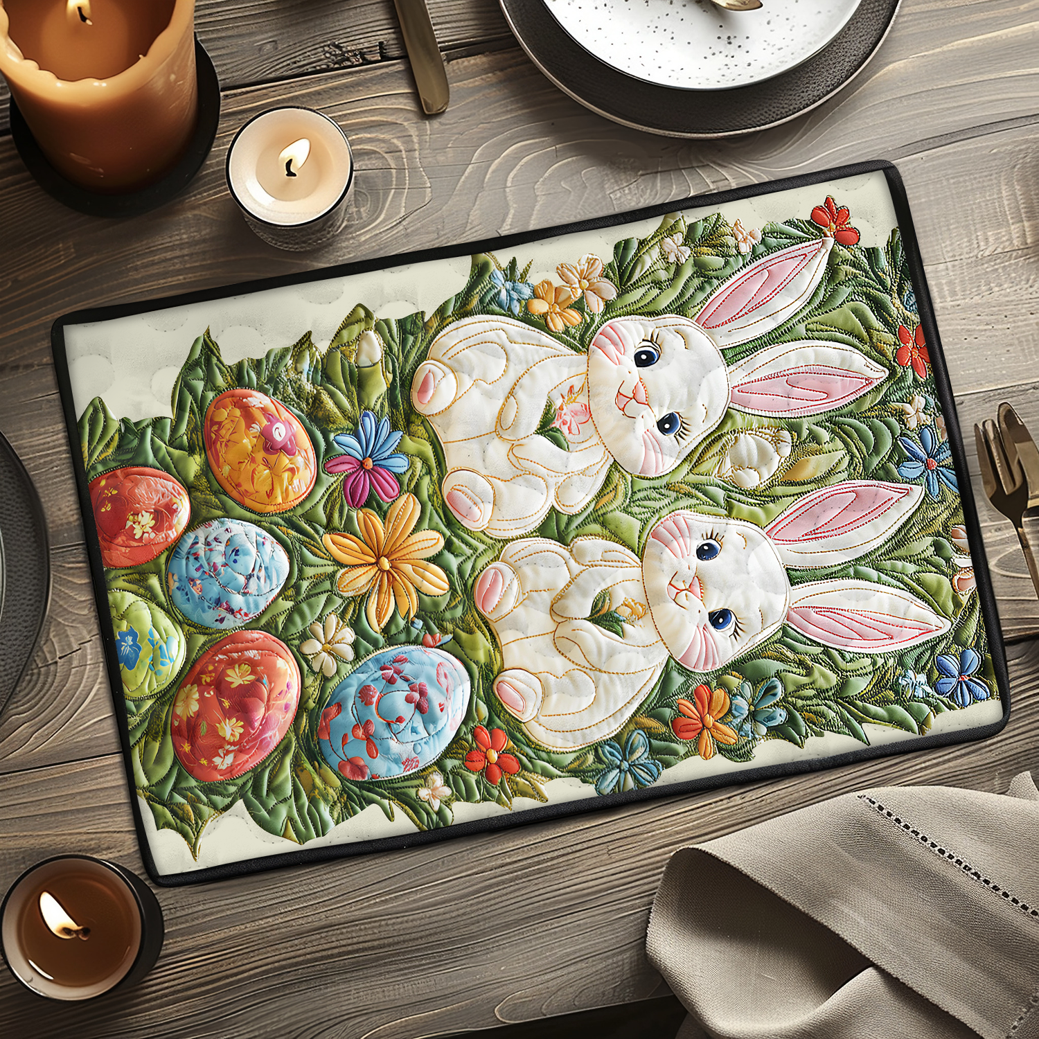 Bunny Bloom Quilted Place Mat NCU0VH2644