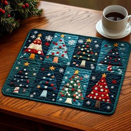 Festive Forest Gathering Quilted Placemat NCU0NT824