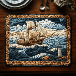 Wind and Waves Quilted Place Mat NCU0DV3037