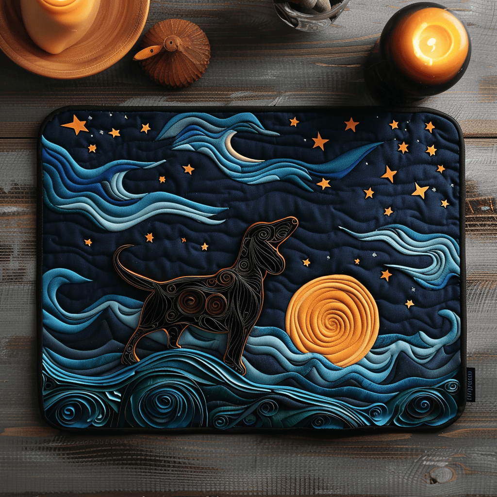 Night Sky Dachshund Quilted Place Mat NCU0TH245