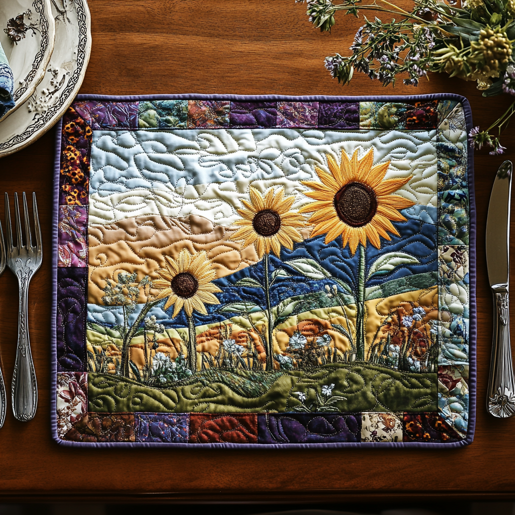 Sunshine Harvest Quilted Place Mat NCU0DV3142
