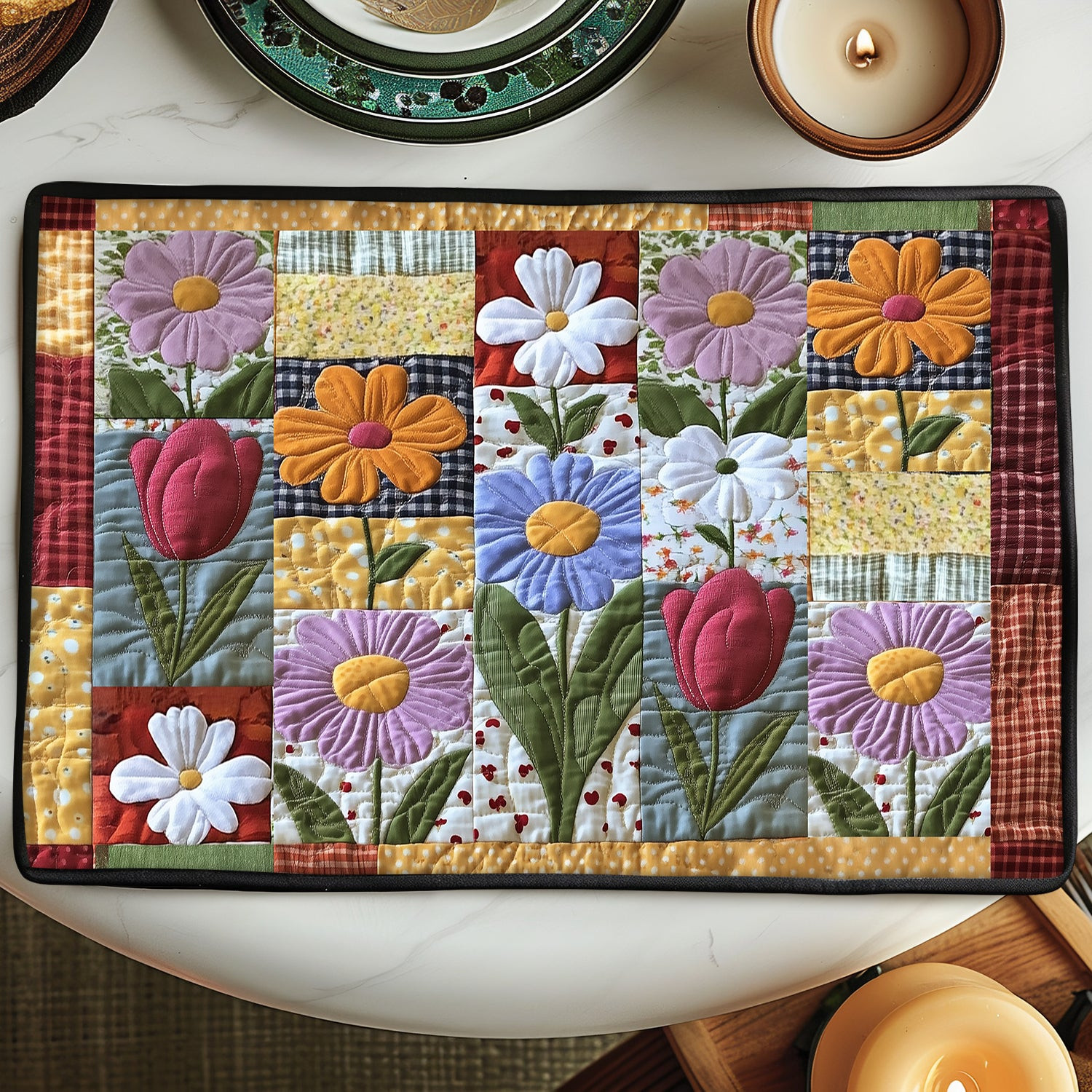 Petal Path Quilted Place Mat NCU0VH3898