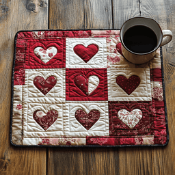 Heart Blooming Quilted Place Mat NCU0DV2933