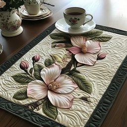 Magnolia Whispers Quilted Place Mat NCU0PT4429
