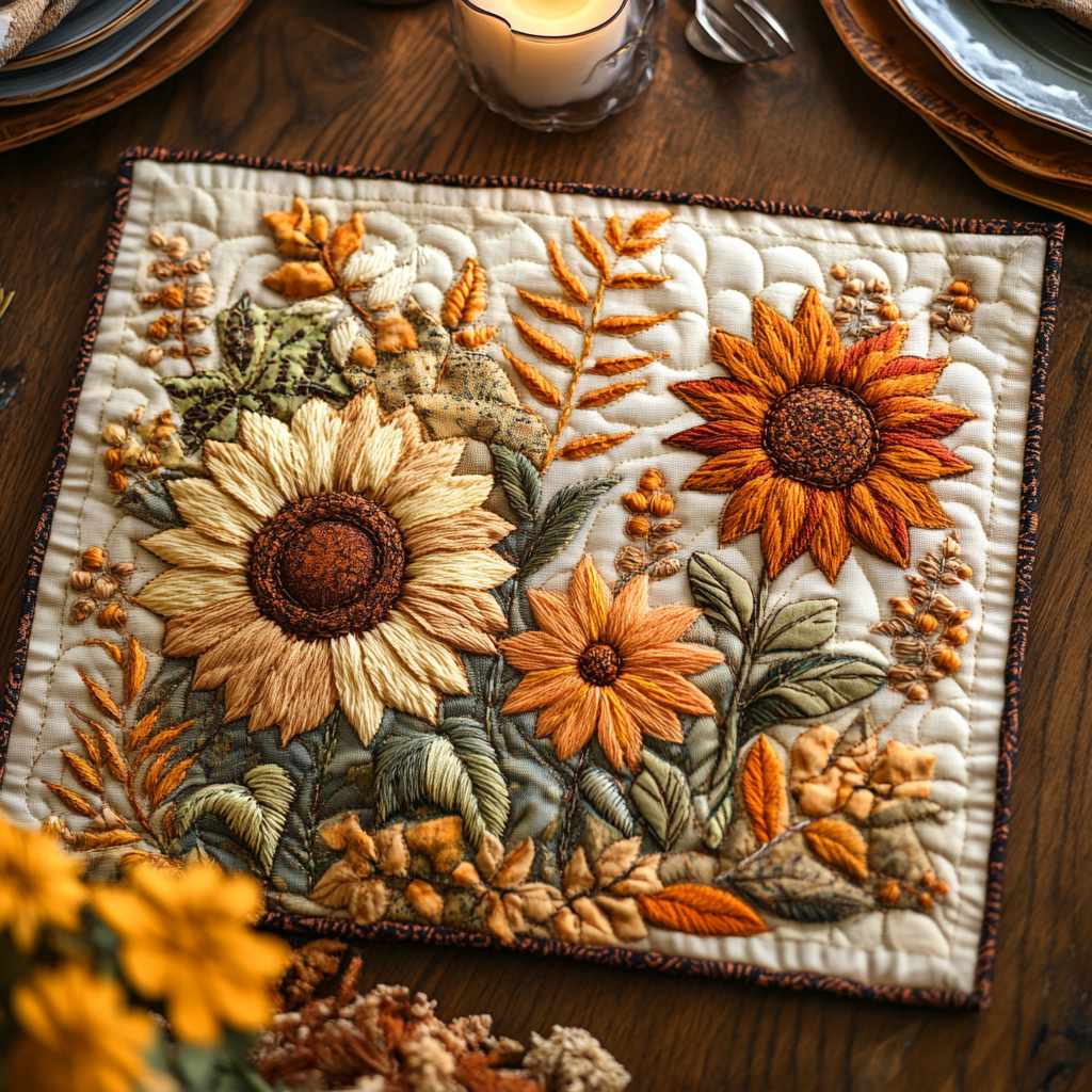 Field of Joy Quilted Place Mat NCU0DV3488