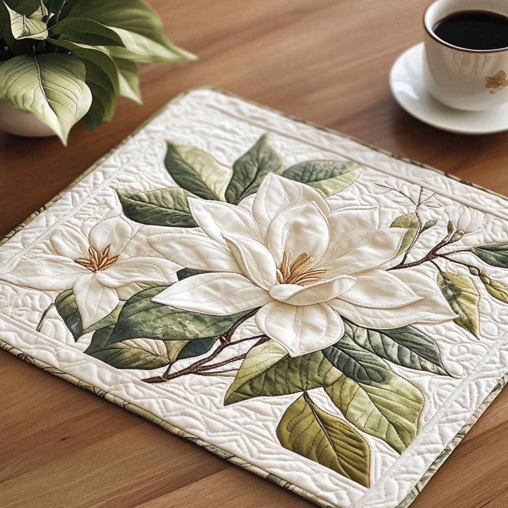 Magnolia Bloom Quilted Placemat NCU0NT4205