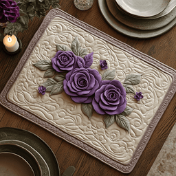 Royal Petals Quilted Place Mat NCU0DV3803