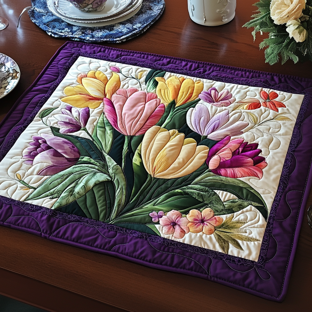 Bloom Haven Quilted Place Mat NCU0VH3357