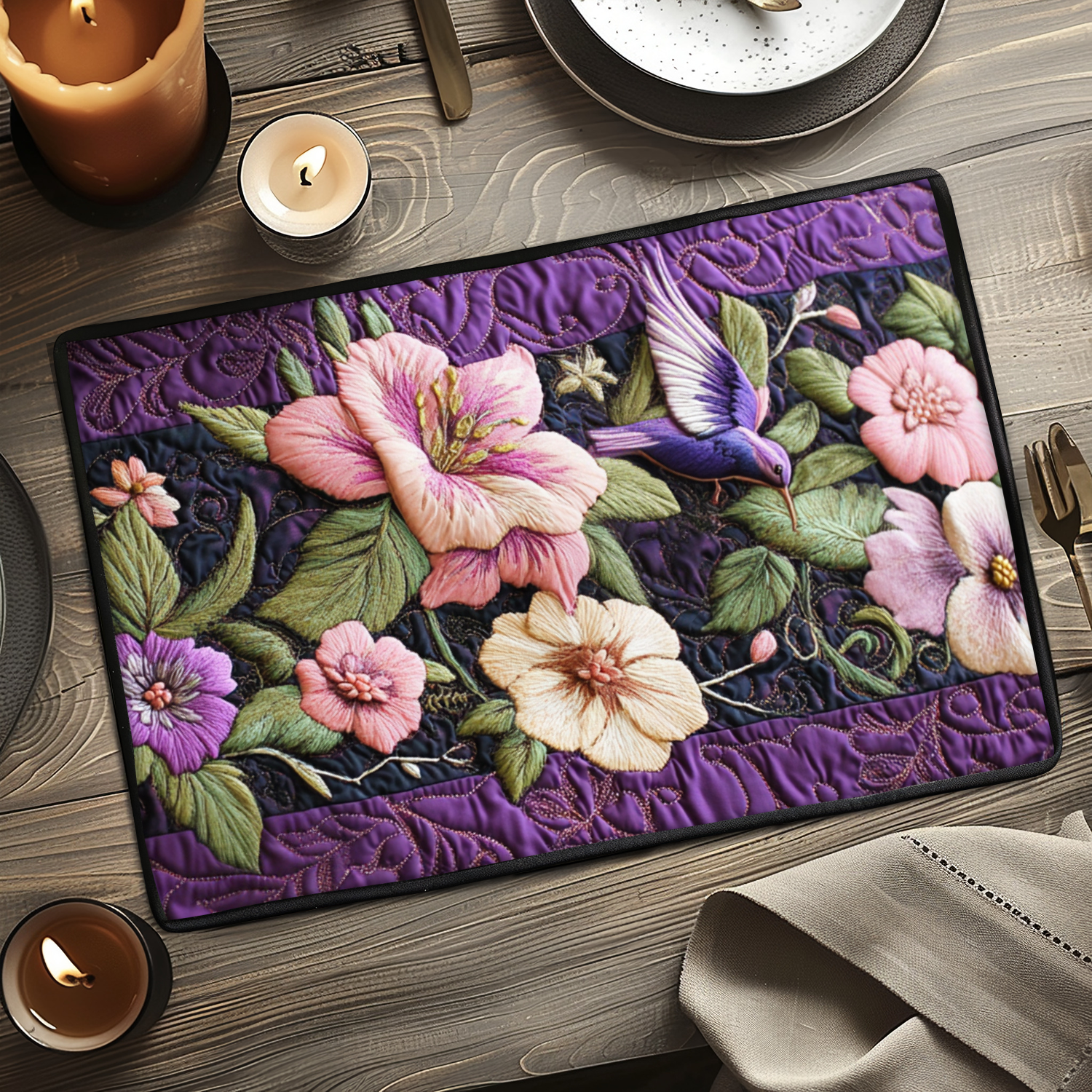 Floral Serenade Quilted Place Mat NCU0VH3705