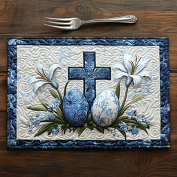 Faithful Flowers Quilted Place Mat NCU0DV4301