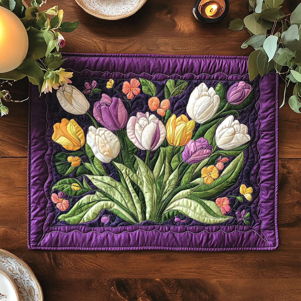 Floral Bliss Quilted Place Mat NCU0VH3388