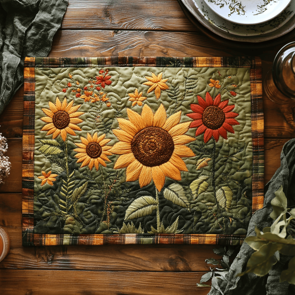 Radiant Petals Quilted Place Mat NCU0DV3489
