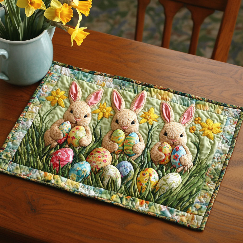 Joyful Bunny Quilted Placemat NCU0NT5289