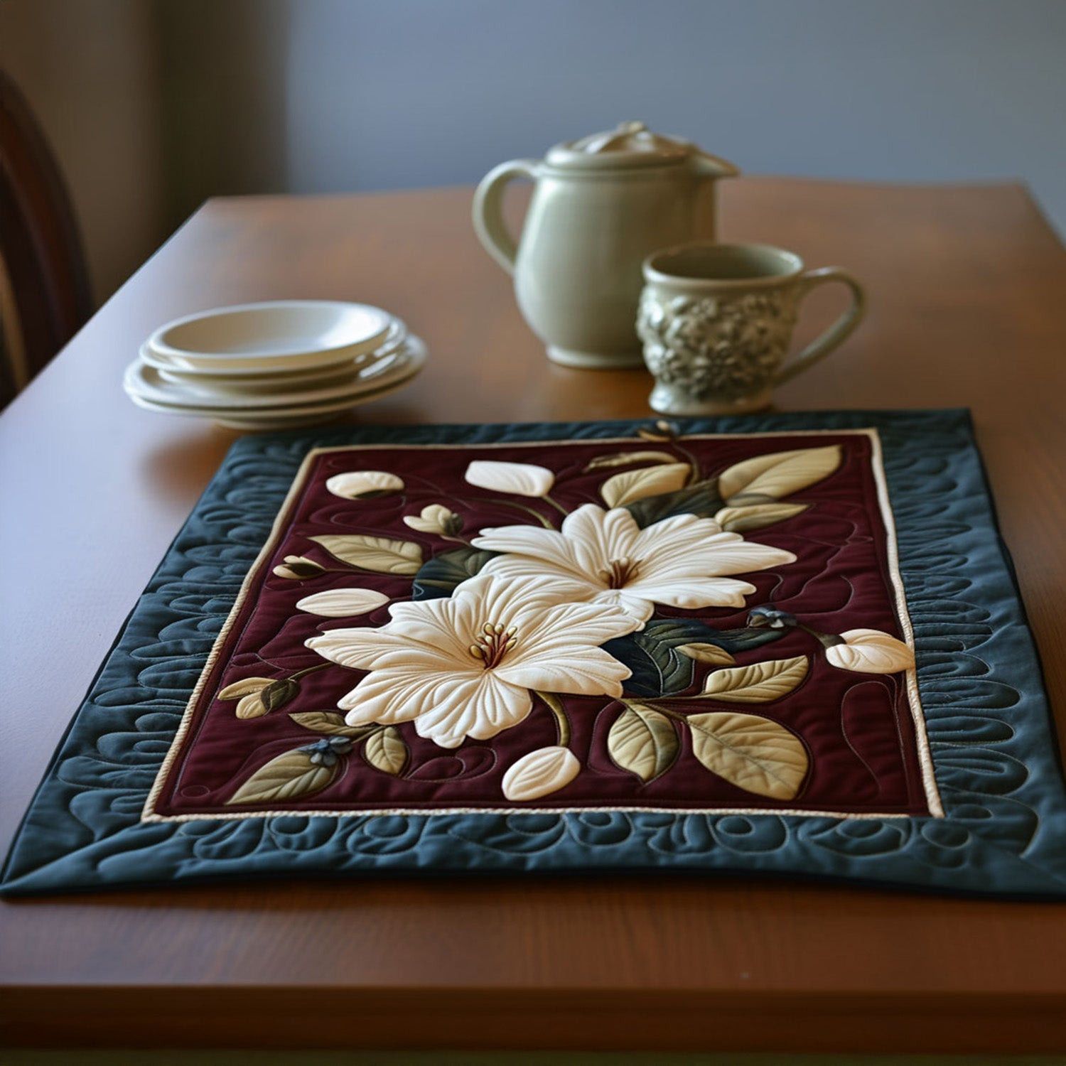 Victorian Magnolia Elegance Quilted Place Mat NCU0PT5990