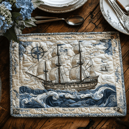 Deep Blue Escape Quilted Place Mat NCU0DV3035