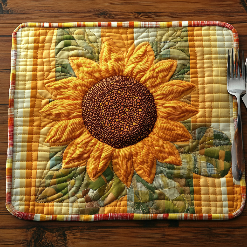 Petals of Sunshine Quilted Place Mat NCU0DV4347
