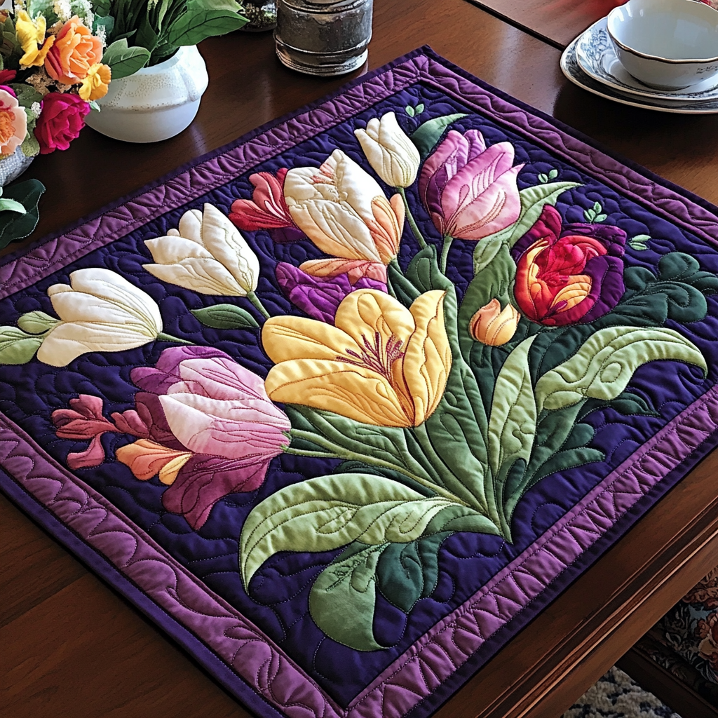 Garden Glow Quilted Place Mat NCU0VH3389