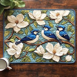 Blue Morning Call Quilted Placemat NCU0NT5852