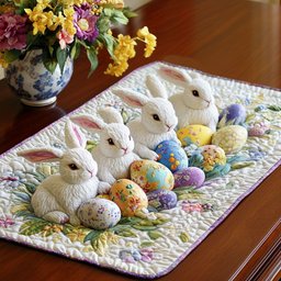 Spring Bunny Quilted Placemat NCU0NT5292