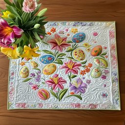Pastel Patchwork Parade Quilted Place Mat NCU0PT5126