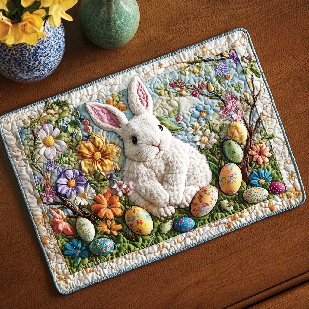Blooming Bunny Quilted Place Mat NCU0DK6472