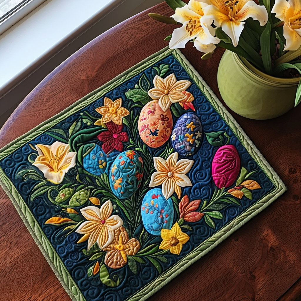 Eggstraordinary Easter Quilted Place Mat NCU0PT4635
