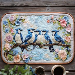 Blue Crest Harmony Quilted Placemat NCU0NT5850