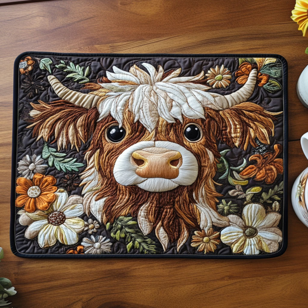 Floral Moo Quilted Placemat NCU0NT4349