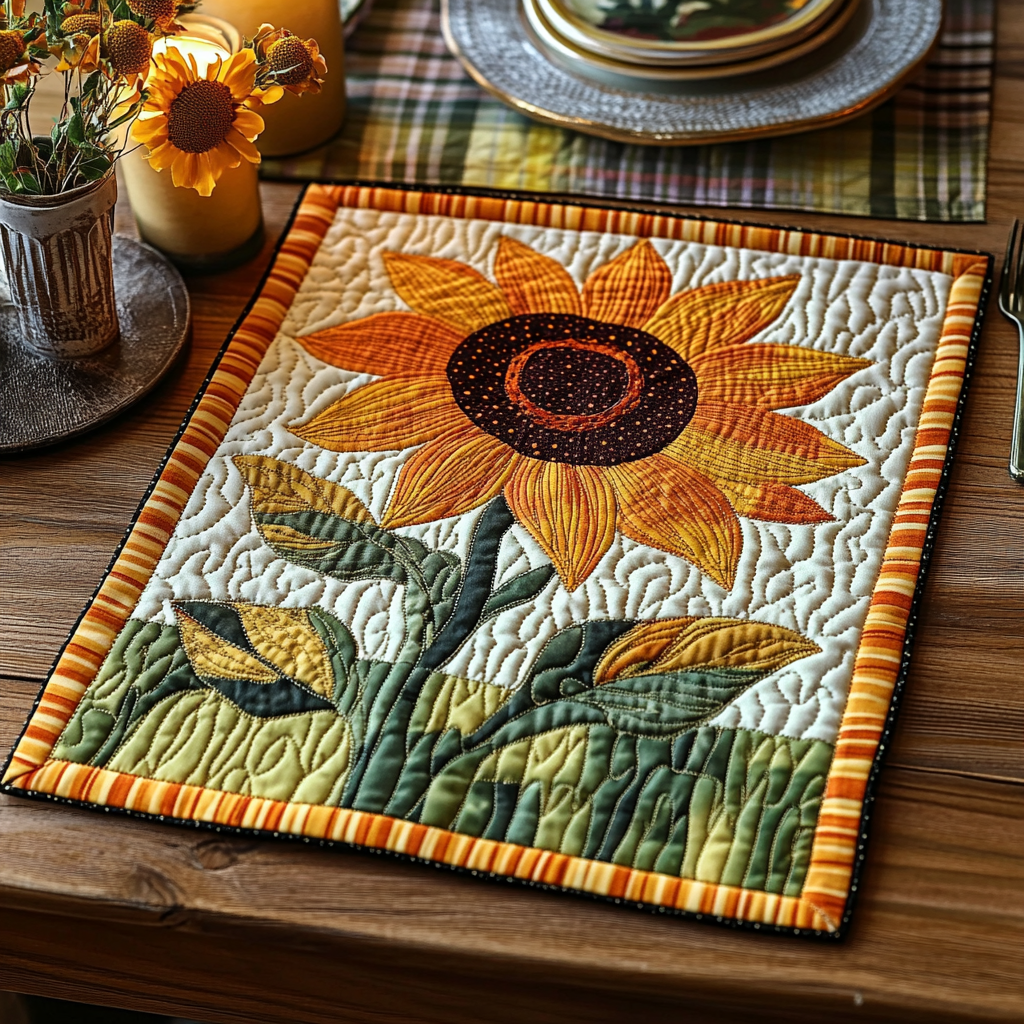 Sunlit Whispers Quilted Place Mat NCU0DV3487
