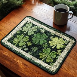 Emerald Field Quilted Placemat NCU0NT3638