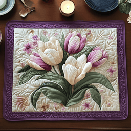 Tulip Bloom Quilted Place Mat NCU0VH3386