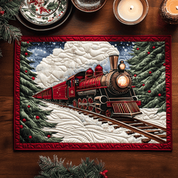 Merry Locomotive Quilted Place Mat NCU0VH825