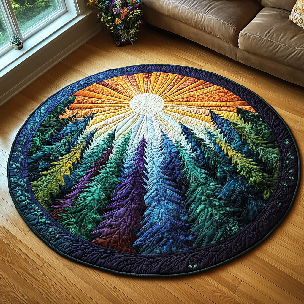 Enchanted Forest Quilted Round Mat NCU0DV5136