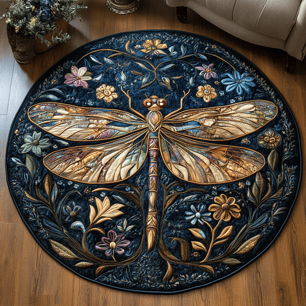 Celestial Hover Quilted Round Mat NCU0DK4920