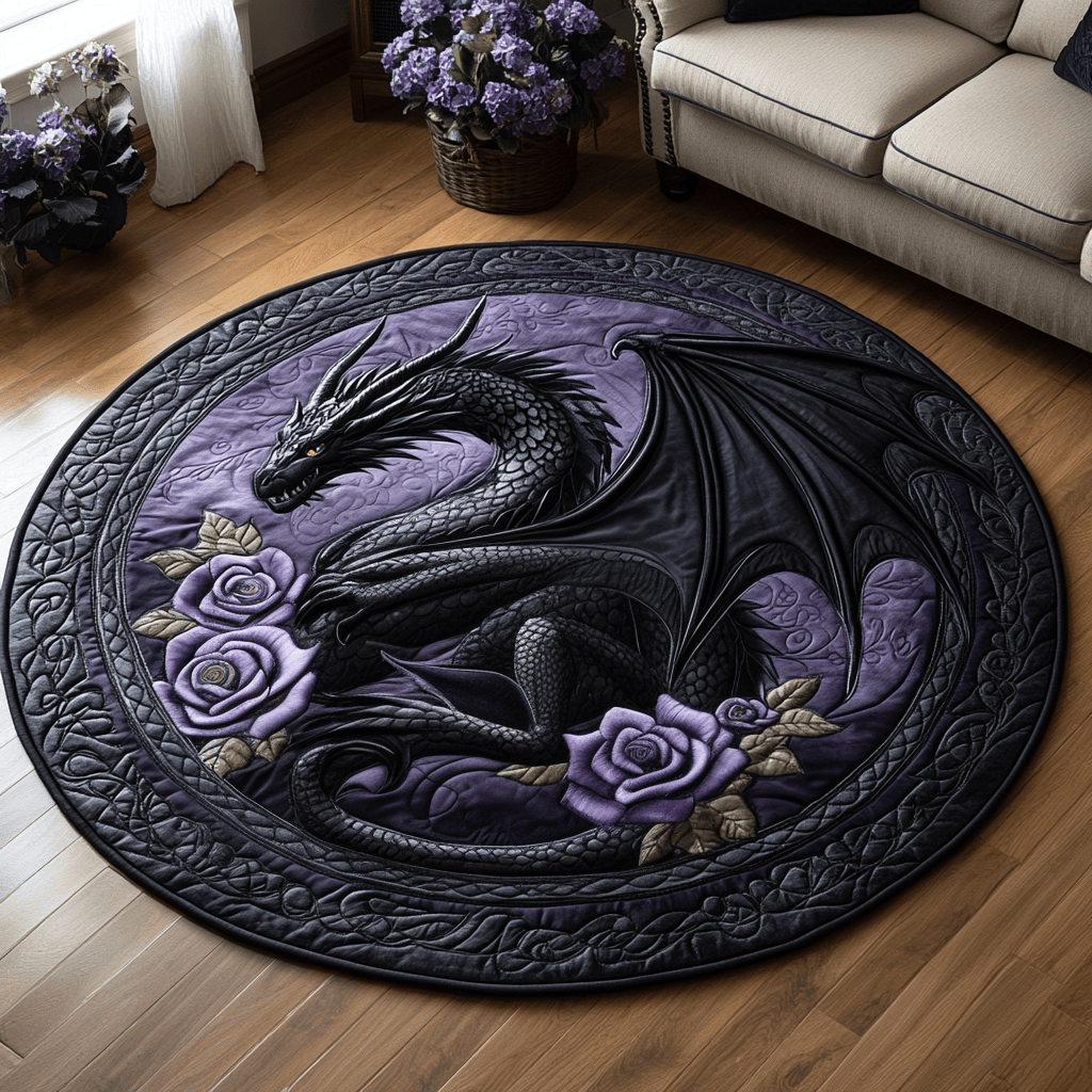 Shadow Roar Quilted Round Mat NCU0DV3104