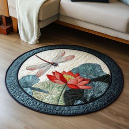Scarlet Harmony Quilted Round Mat NCU0NT3829
