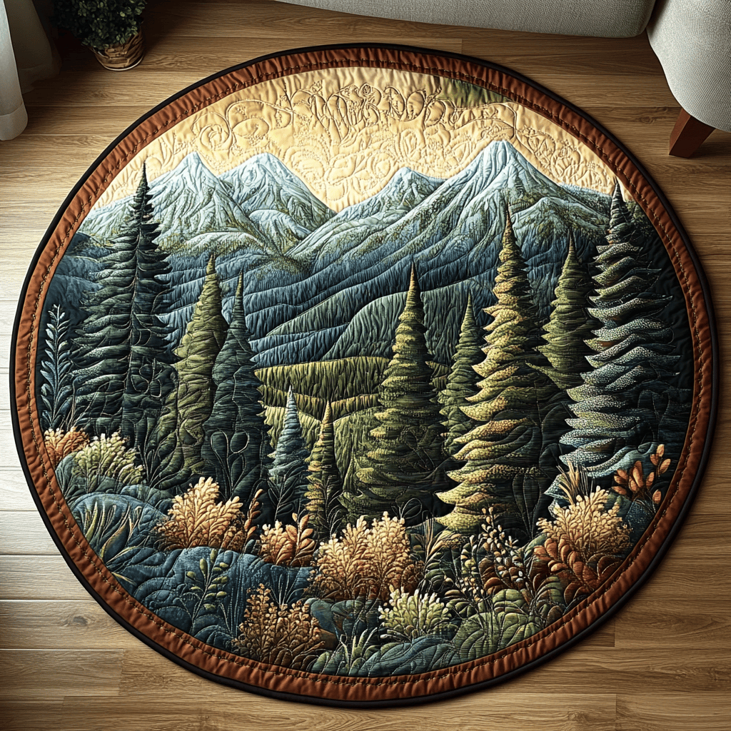 Mystic Woods Quilted Round Mat NCU0DV5139