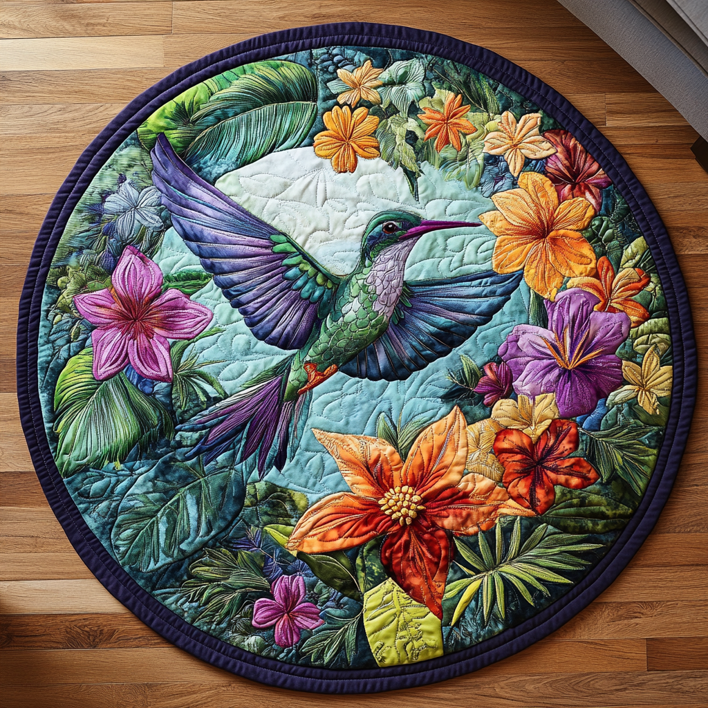Sunlit Hover Quilted Round Mat NCU0DK5084