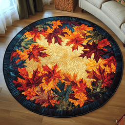 Golden Harvest Quilted Round Mat NCU0TL1362