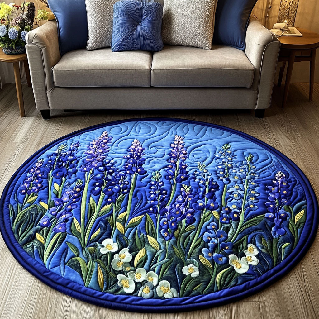 Blue Harmony Quilted Round Mat NCU0NT5615