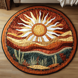 Sunlit Trails Quilted Round Mat NCU0VH3040